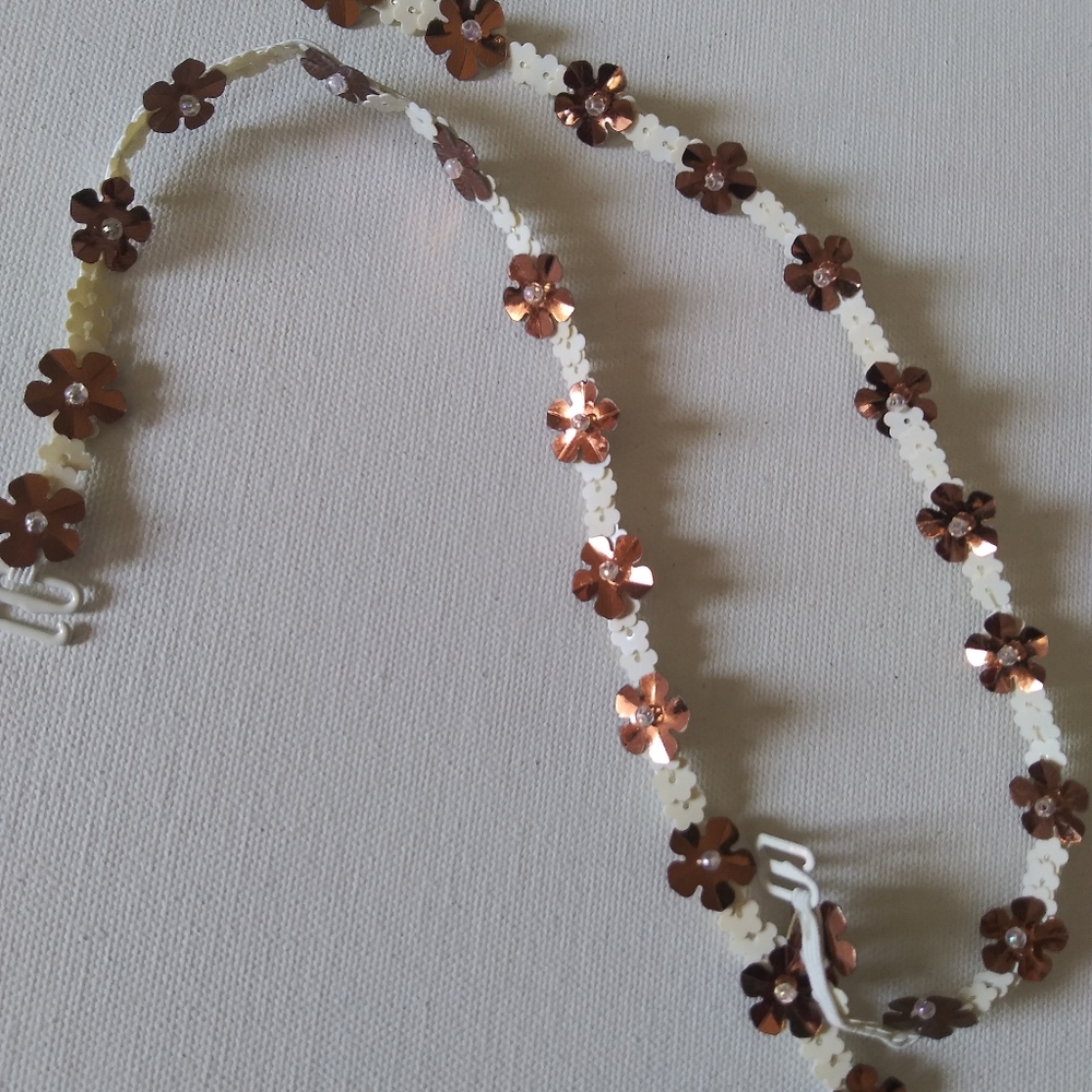 Bra straps w copper flowers to add to ur look!!